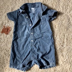 Carter’s denim blue Jean romper - minimal hipster style